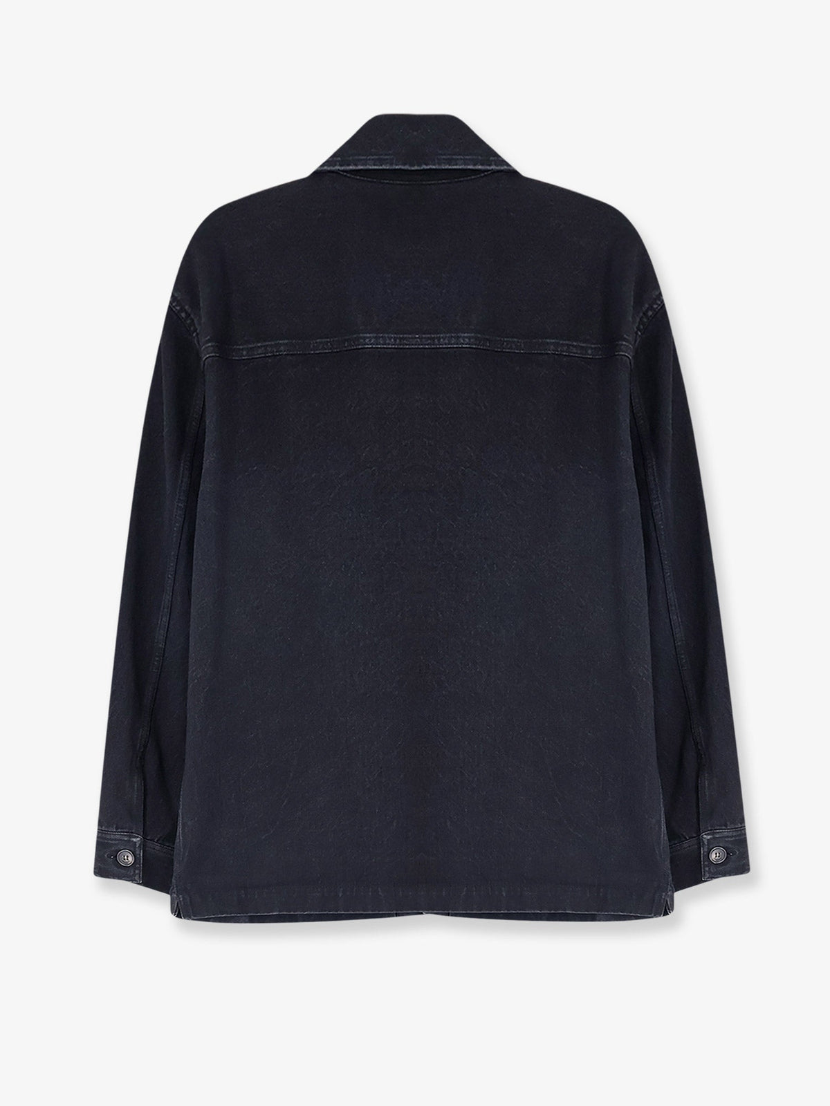 Saint Laurent Cassandre black denim overshirt - Blacksand