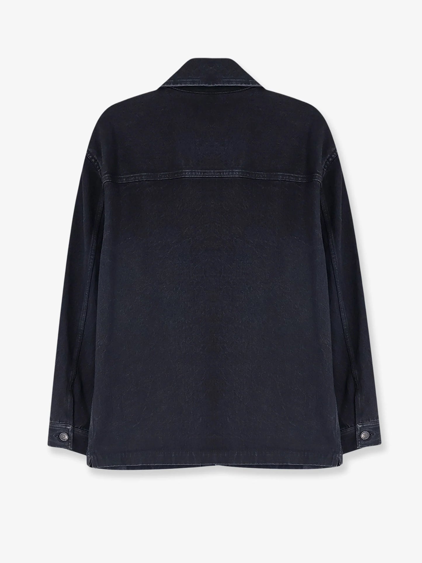 SAINT LAURENT - Cassandre black denim overshirt