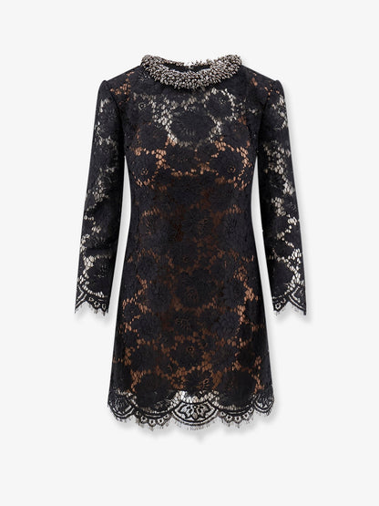 Self Portrait Black lace mini dress