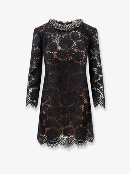 SELF PORTRAIT - Black lace mini dress