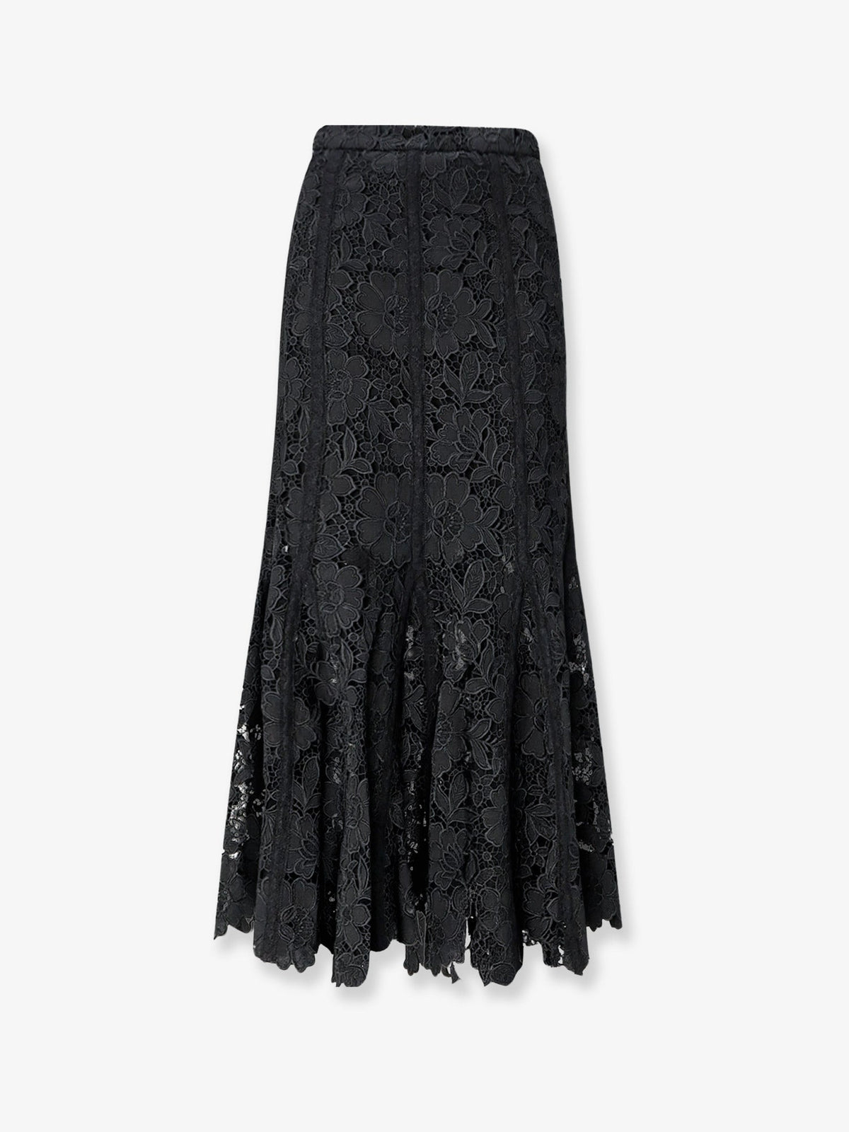 Self Portrait Lace midi skirt - Black