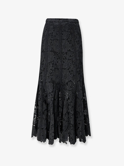 Self Portrait Lace midi skirt - Black