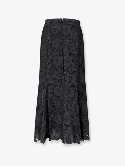 Self Portrait Lace midi skirt - Black