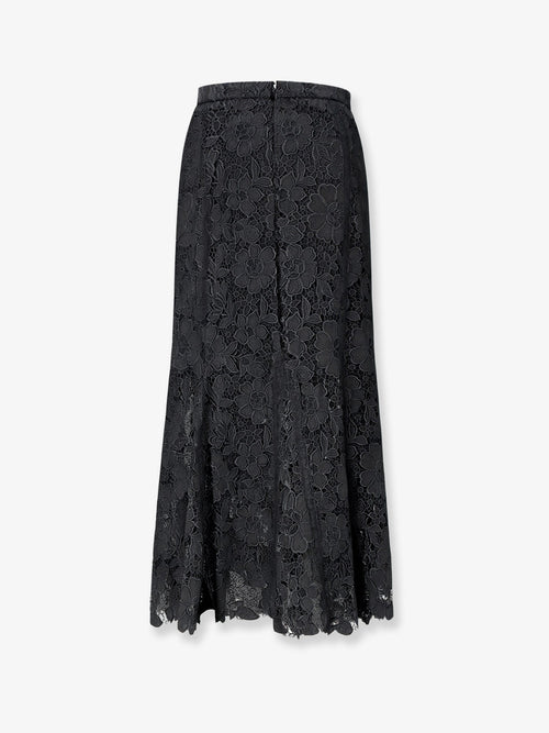 Self Portrait Lace midi skirt - Black