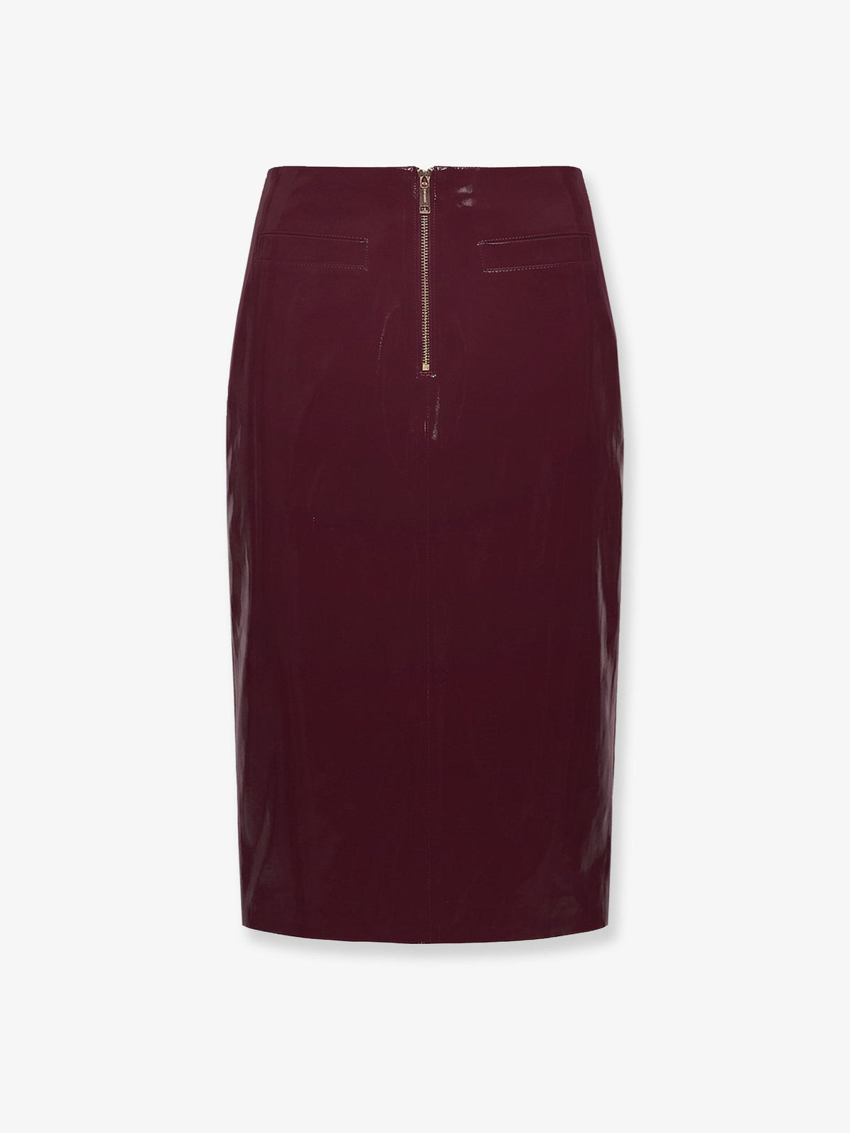 Self Portrait Vinyl midi skirt - Purple
