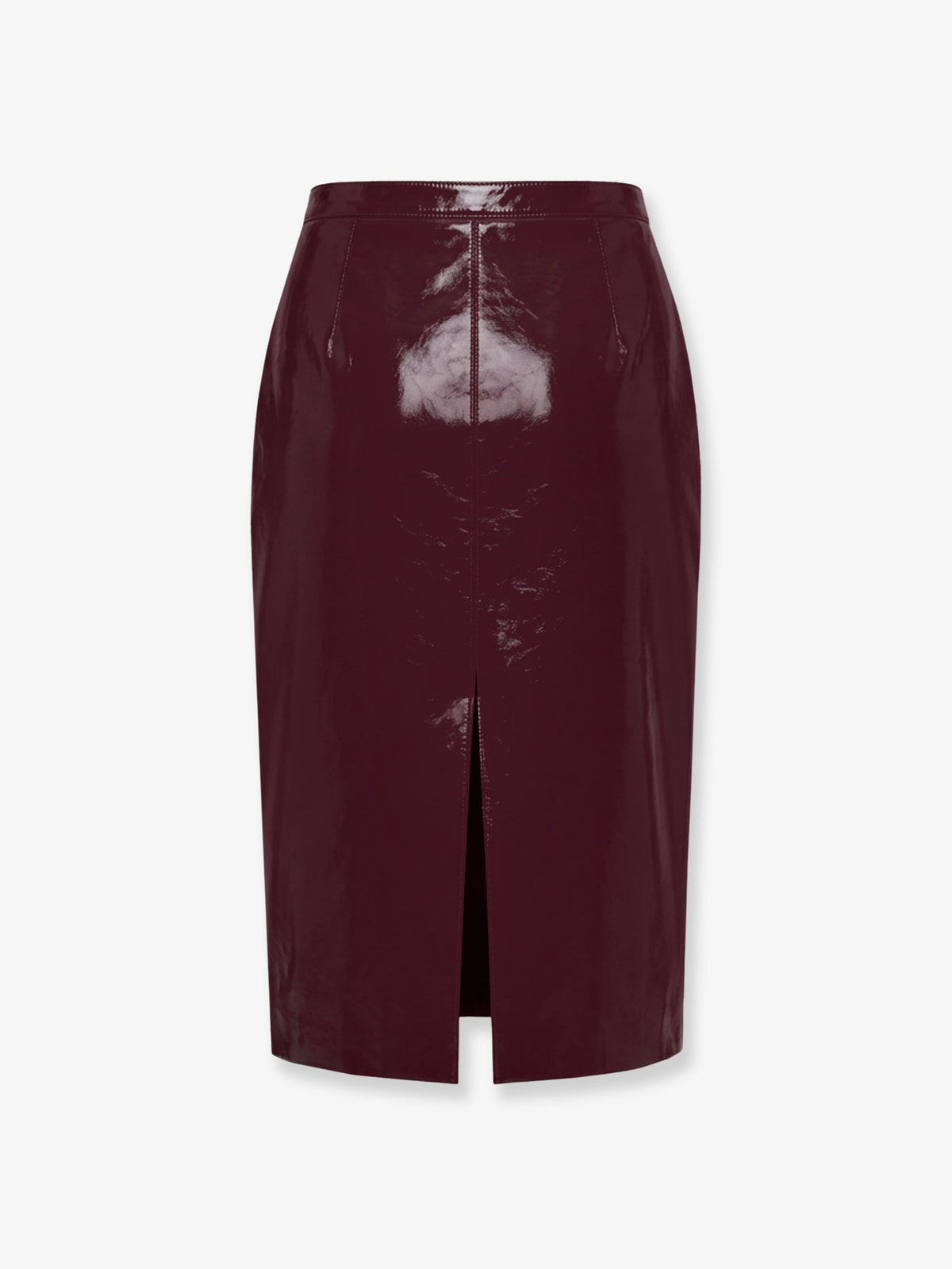 Self Portrait Vinyl midi skirt - Purple