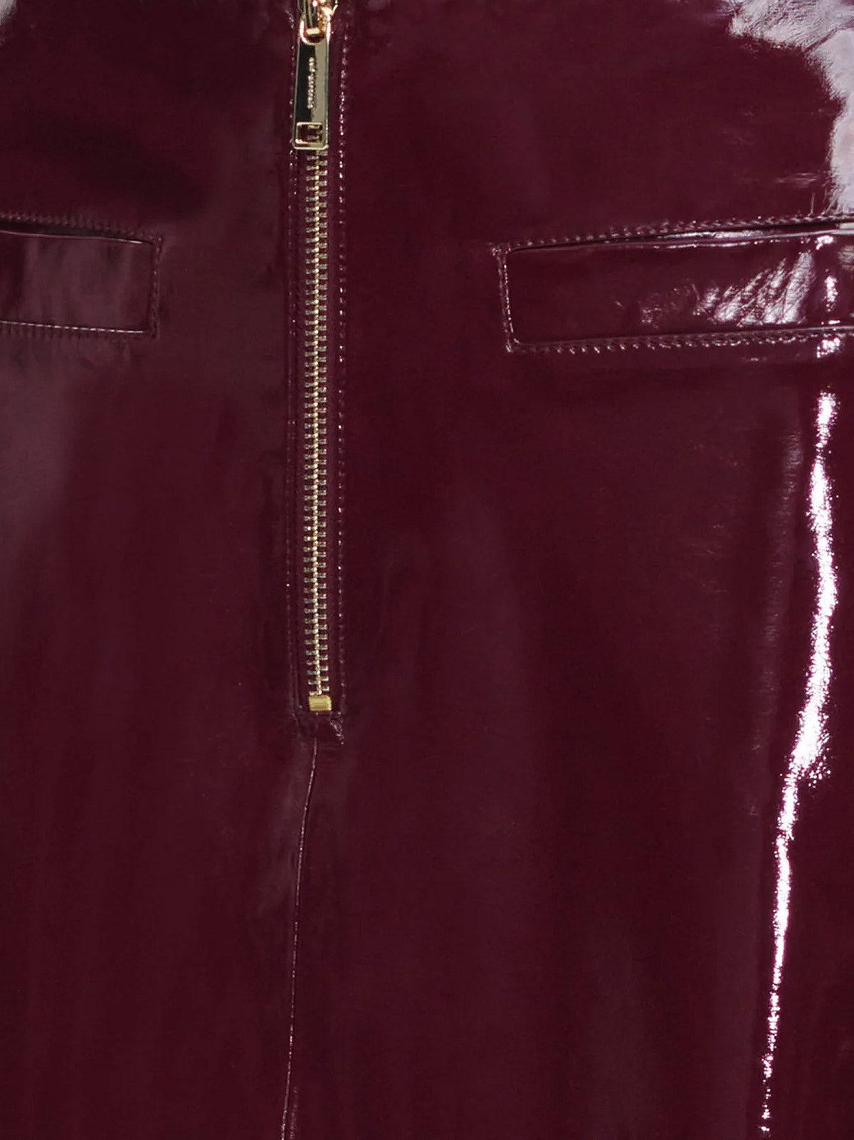 Self Portrait Vinyl midi skirt - Purple