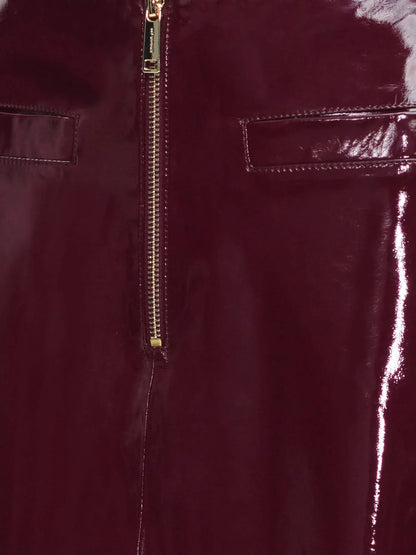 SELF PORTRAIT - Vinyl midi skirt
