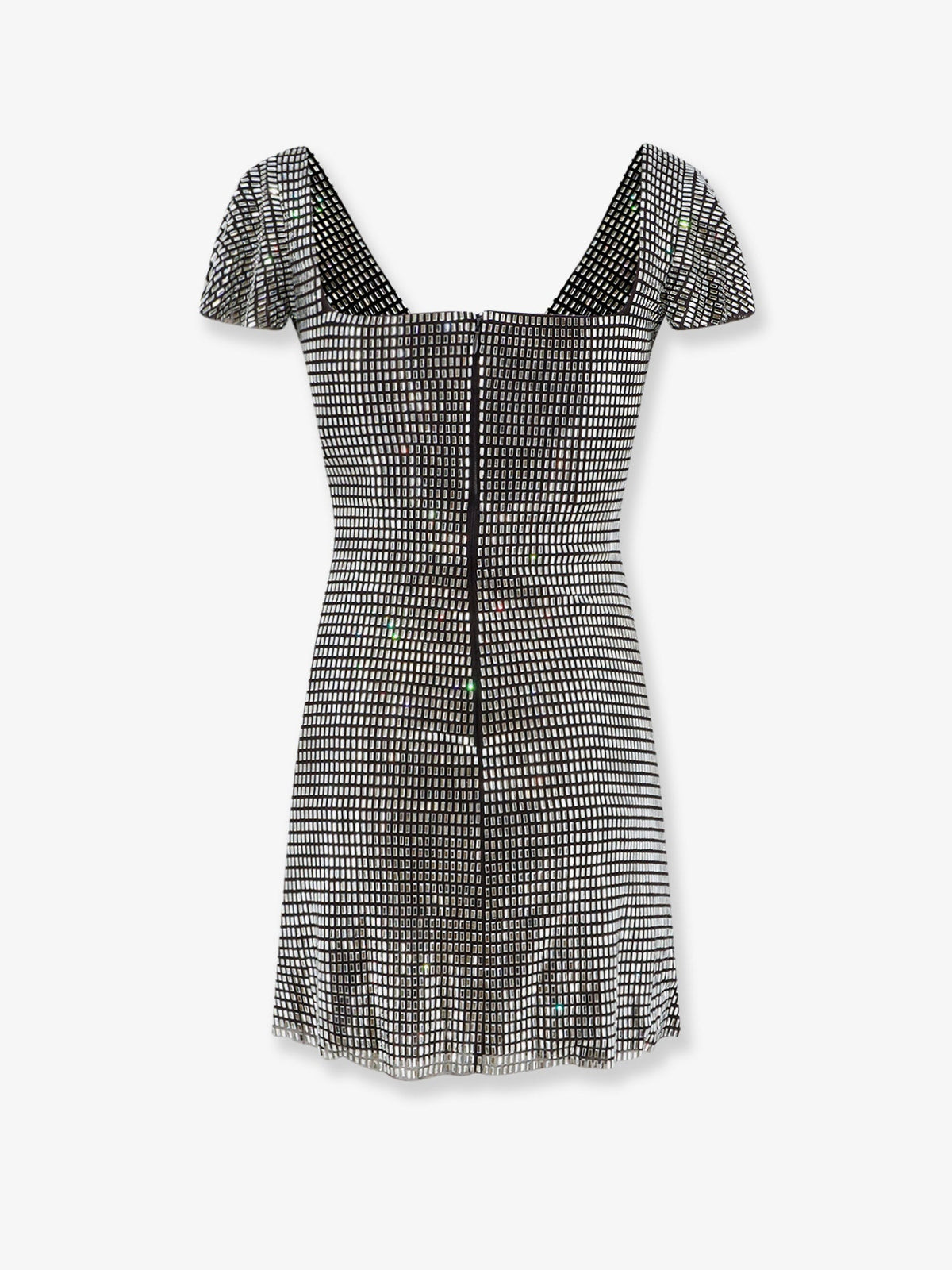 Self Portrait Short tulle dress with rhinestones - Grey