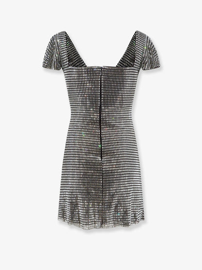SELF PORTRAIT - Short tulle dress with rhinestones