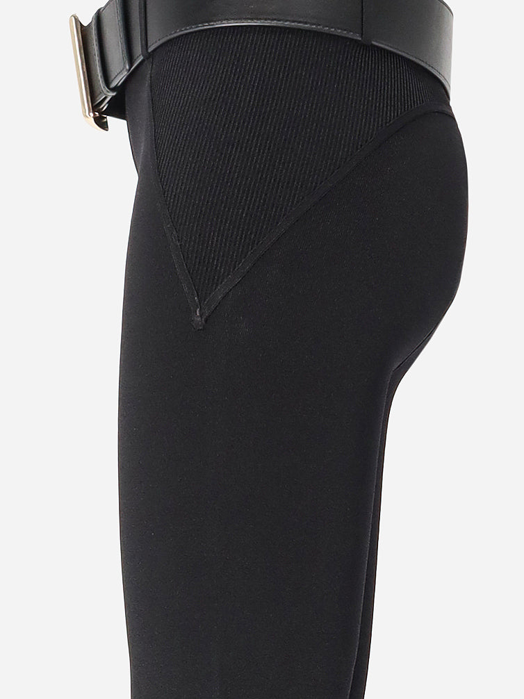 Self Portrait Stretch viscose blend leggings - Black