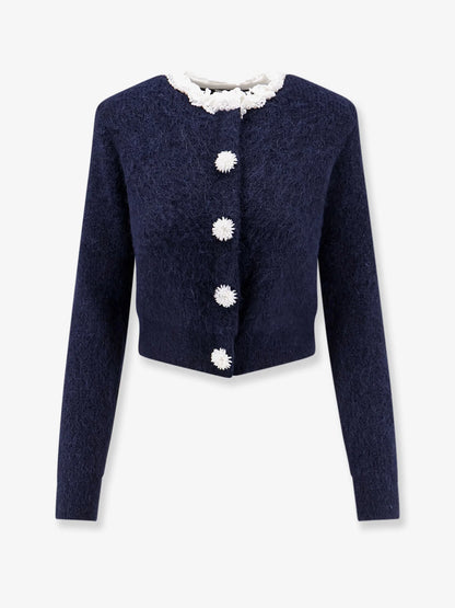 SELF PORTRAIT - Cardigan with Flower Pearl buttons