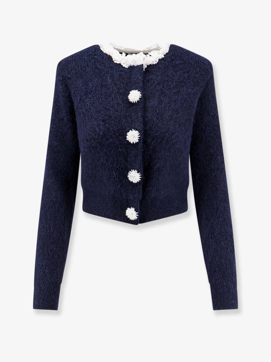SELF PORTRAIT - Cardigan with Flower Pearl buttons