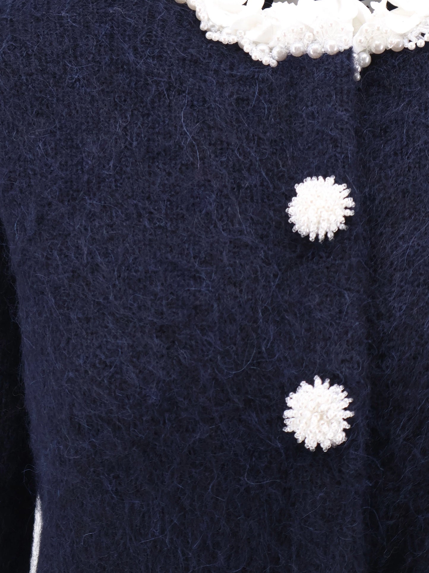 SELF PORTRAIT - Cardigan with Flower Pearl buttons