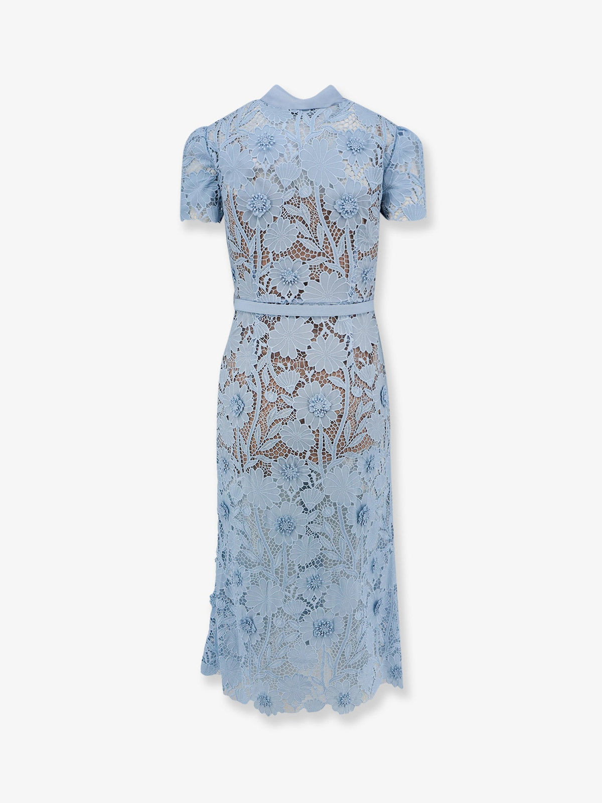 Self Portrait Lace dress with belt - Blue