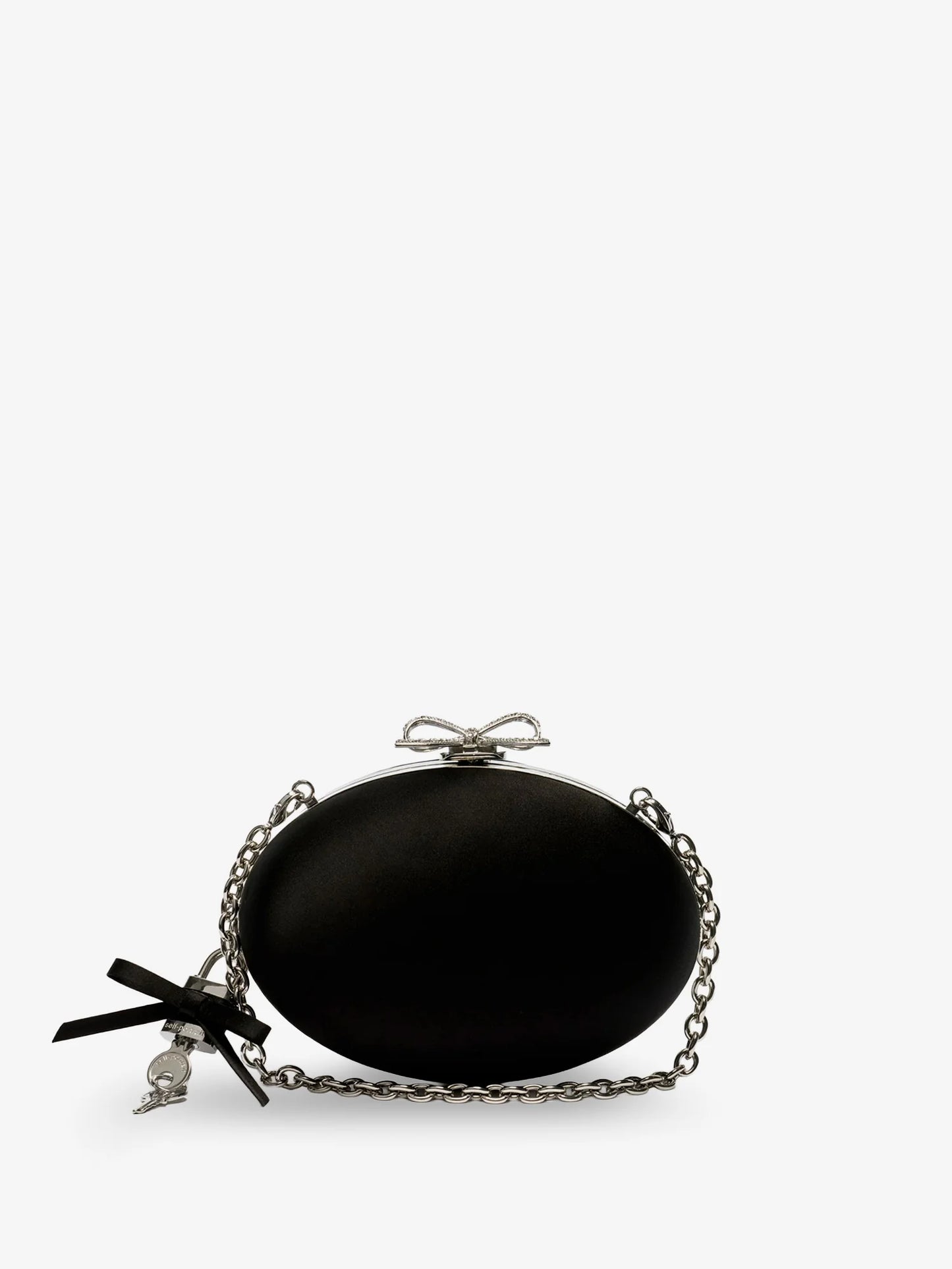 SELF PORTRAIT - Oval satin clutch bag