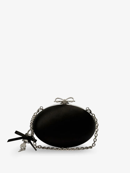 SELF PORTRAIT - Oval satin clutch bag