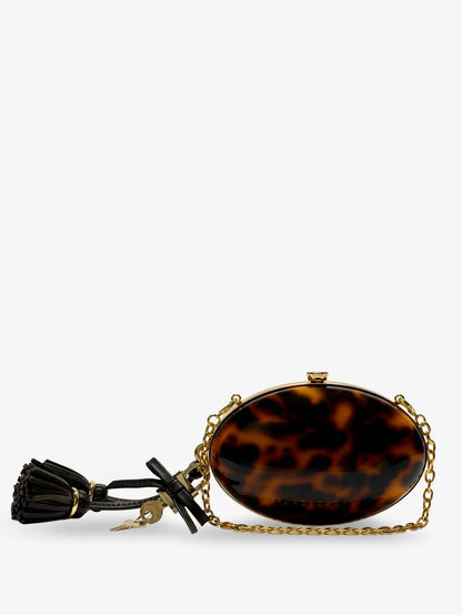 SELF PORTRAIT - Oval resin clutch bag