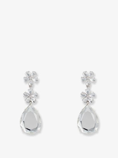 SELF PORTRAIT - Crystal Flower Tiered Earrings