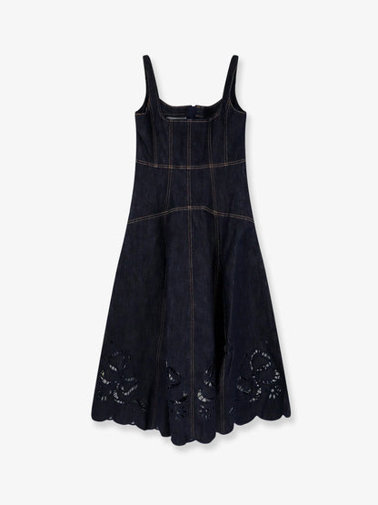 Self Portrait Denim Midi Dress