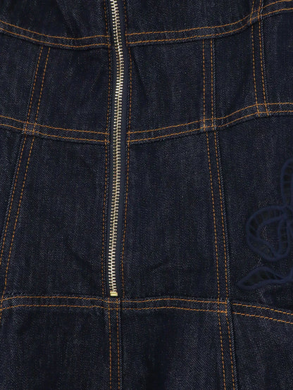 Self Portrait Denim Midi Dress