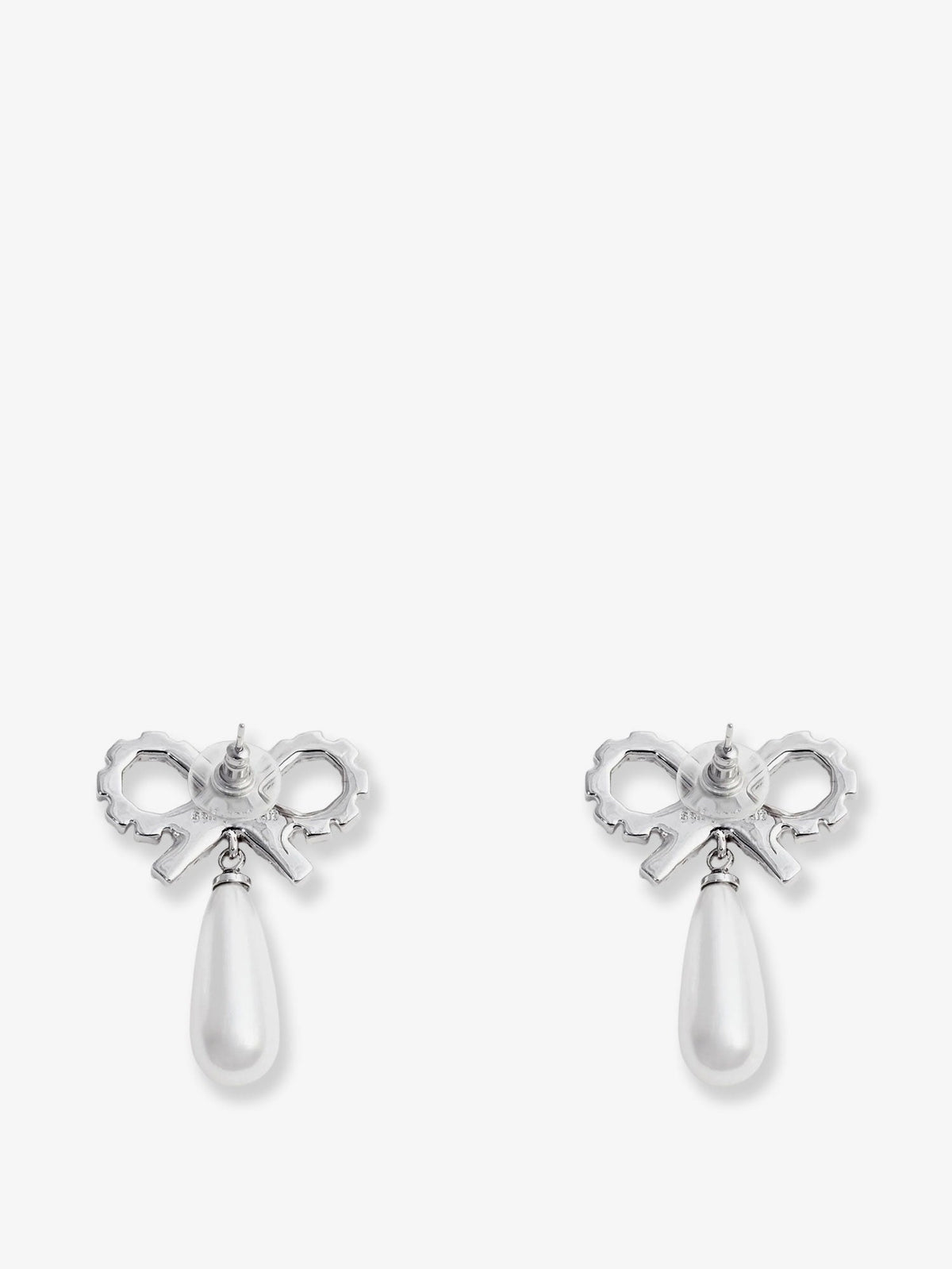 Self Portrait Silver brass earrings - Pearl