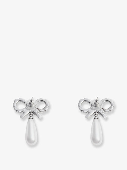 Self Portrait Silver brass earrings - Pearl