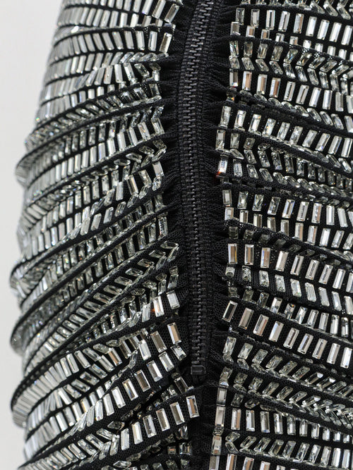 Self-Portrait Mini skirt with silver rhinestones