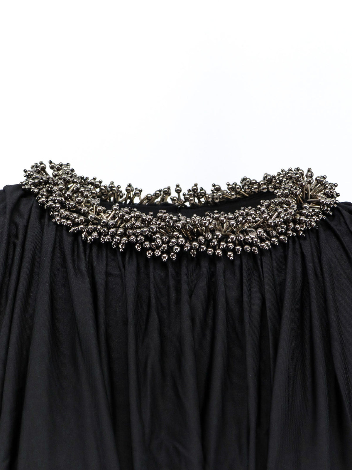 Self-Portrait Jerset top with asymmetric sleeves - Black