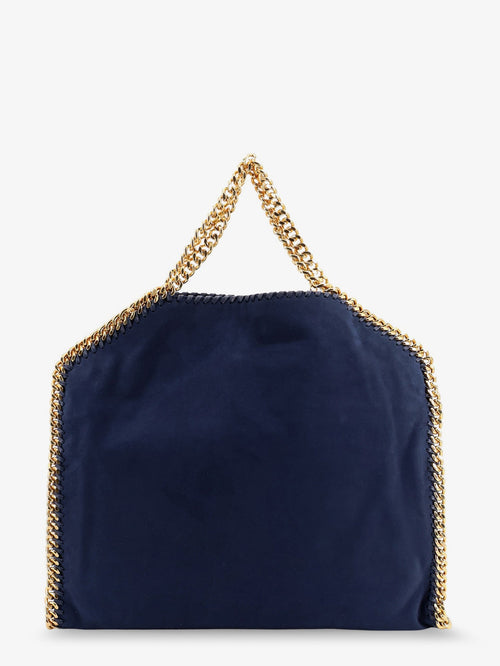 Stella Mccartney Falabella alter suede shoulder bag with metal profiles - Navy