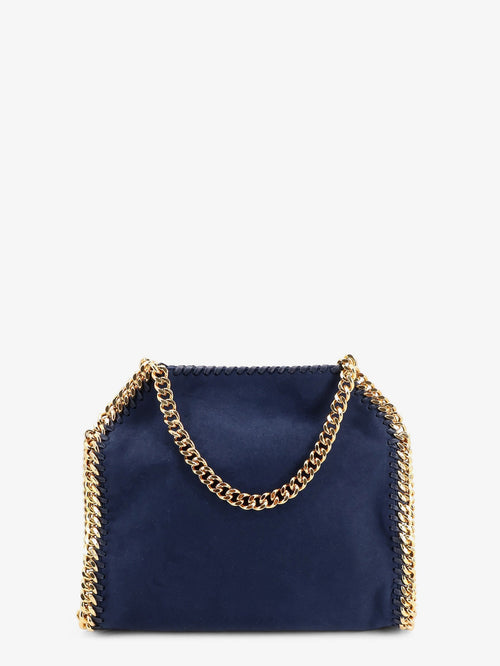 Stella Mccartney Falabella Mini velvet crossbody bag - Navy