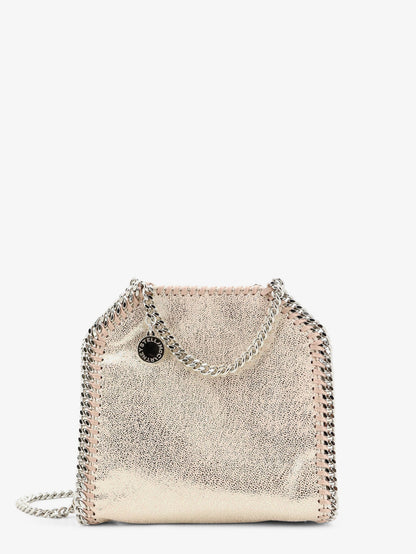 Stella Mccartney Falabella Tiny Shiny Shaggy Deer crossbody bag - Shellpink