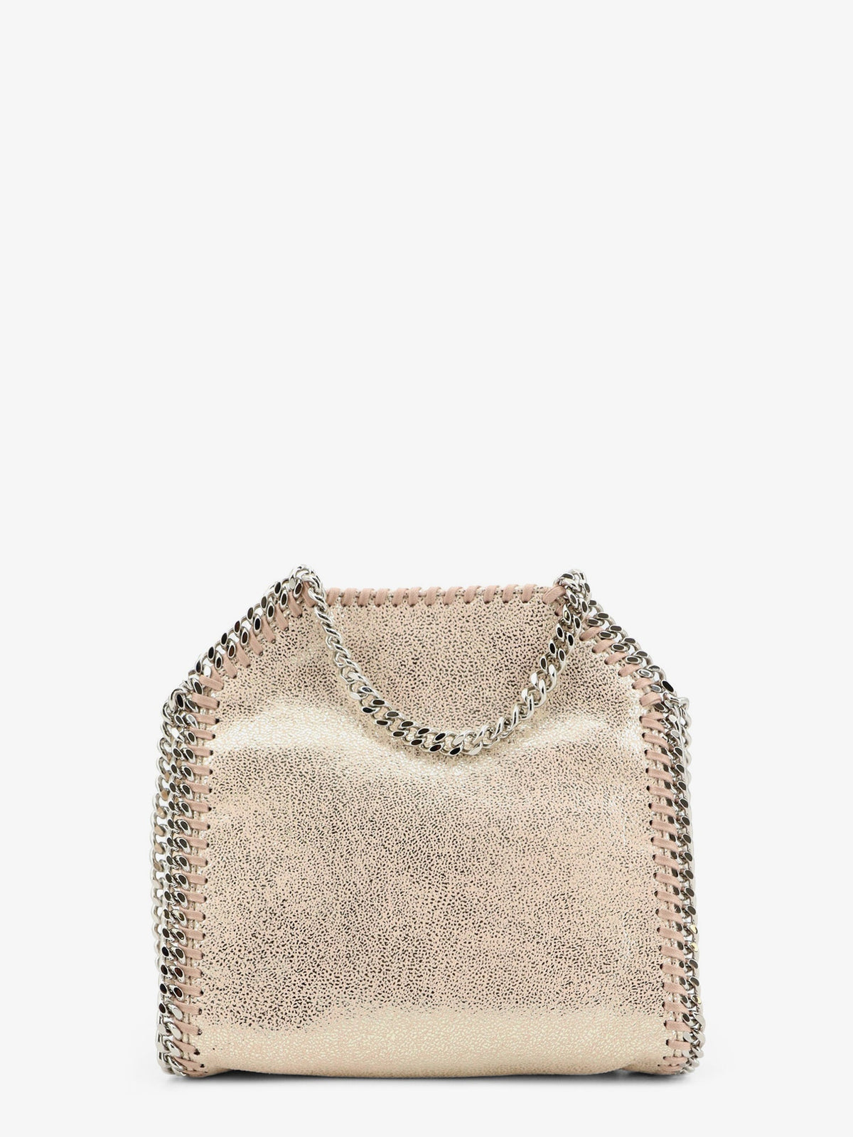 Stella Mccartney Falabella Tiny Shiny Shaggy Deer crossbody bag - Shellpink
