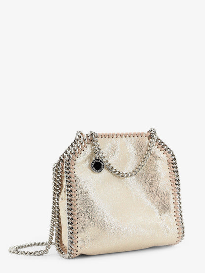 Stella Mccartney Falabella Tiny Shiny Shaggy Deer crossbody bag - Shellpink