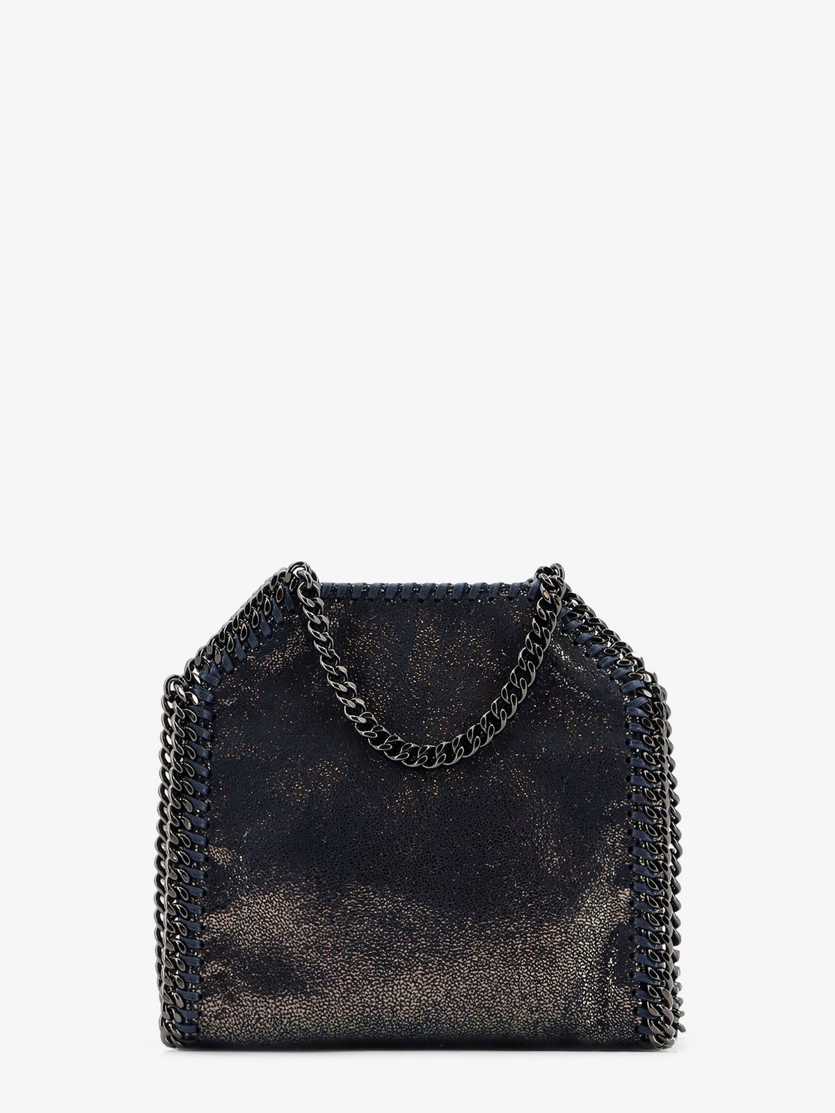 Stella Mccartney Falabella Tiny Shiny Shaggy Deer crossbody bag - Darknavy