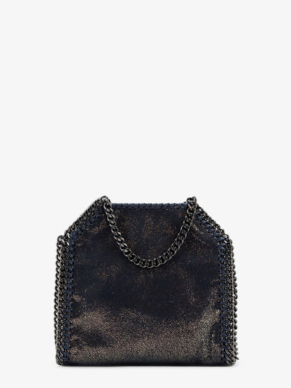 Stella Mccartney Falabella Tiny Shiny Shaggy Deer crossbody bag - Darknavy