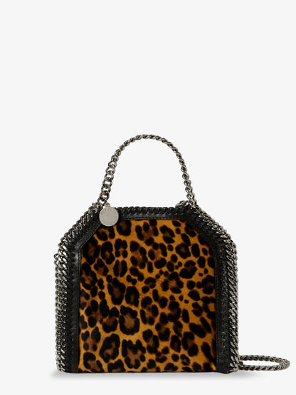 STELLA MCCARTNEY - Falabella Tiny Bag velvet crossbody bag with animal print