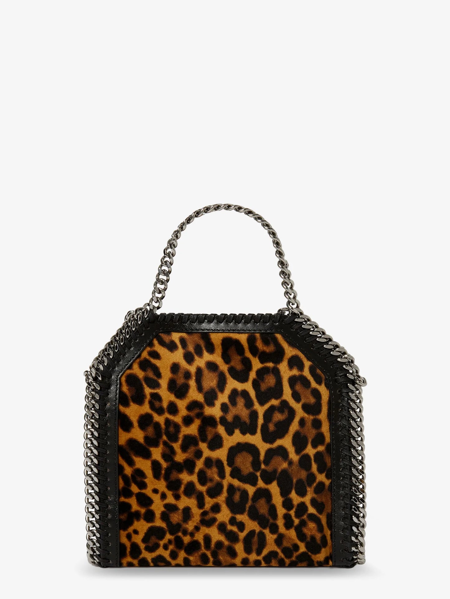 STELLA MCCARTNEY - Falabella Tiny Bag velvet crossbody bag with animal print