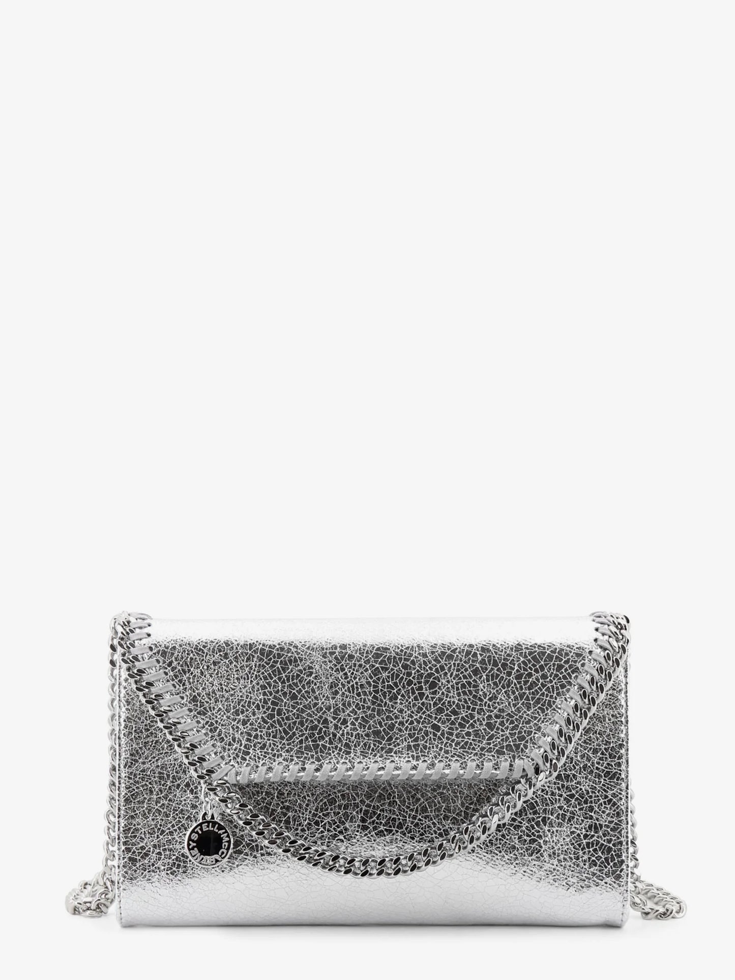 Stella Mccartney Falabella Metallic Fabric Crossbody Bag