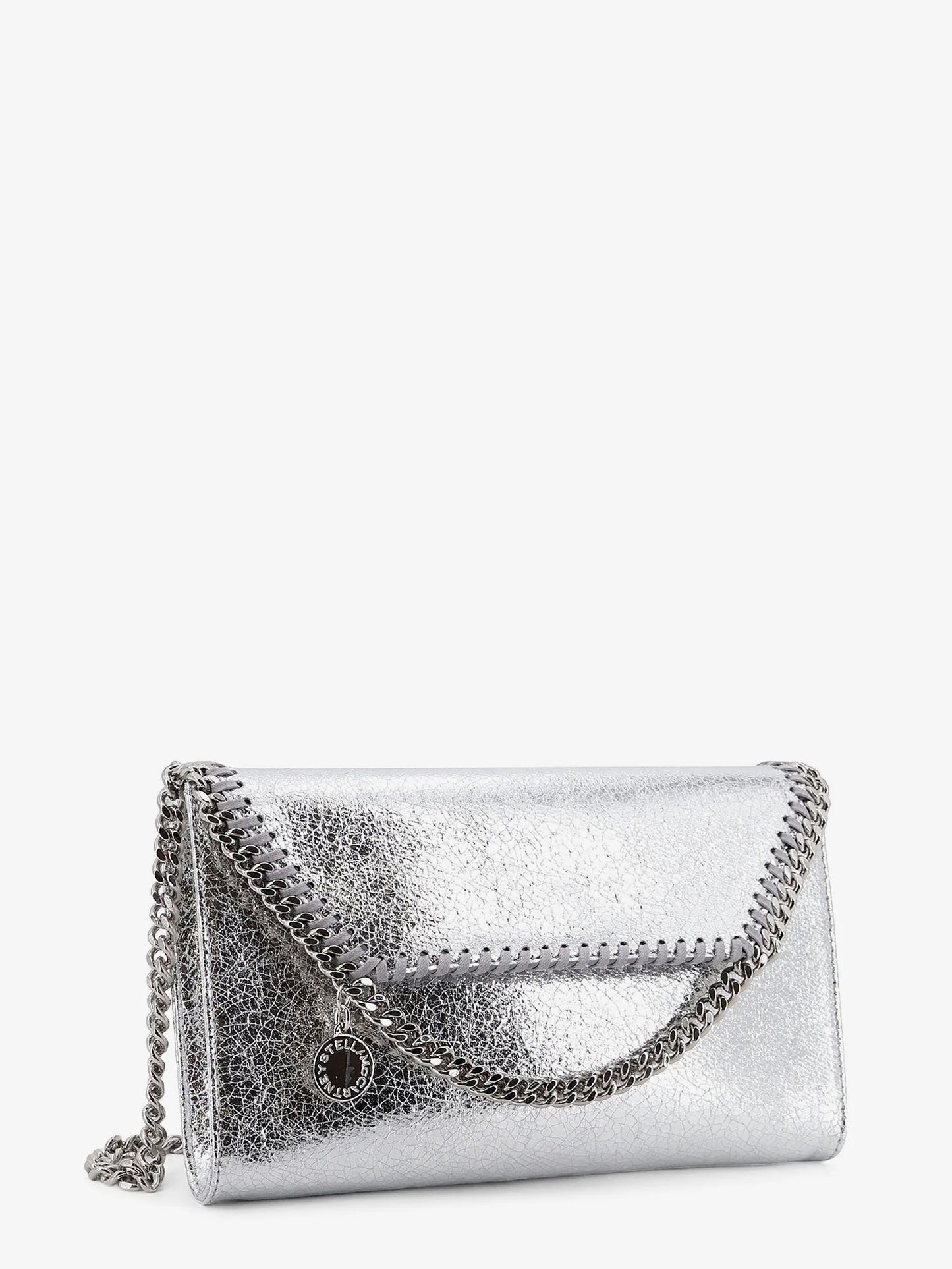 Stella Mccartney Falabella Metallic Fabric Crossbody Bag