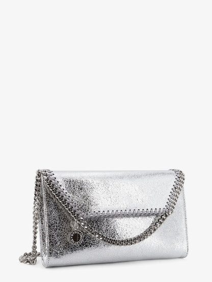 Stella Mccartney Falabella Metallic Fabric Crossbody Bag
