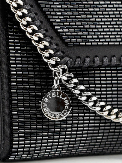 Stella McCartney Falabella sequin crossbody bag - Black