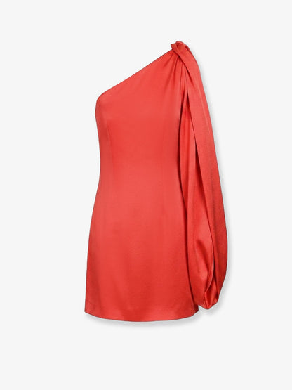 Stella Mccartney Satin mini dress - Tomato