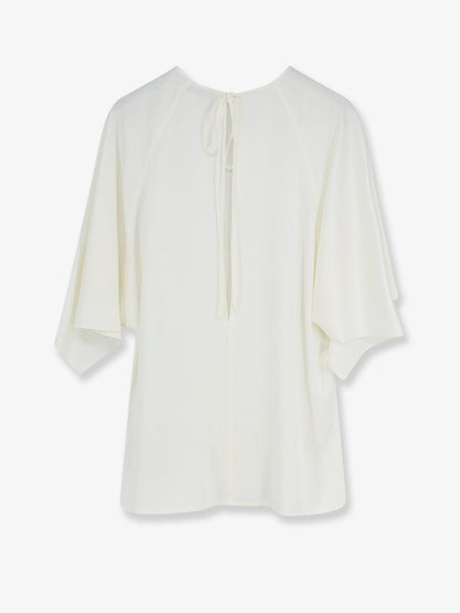 Stella Mccartney Handkerchief Satin Top - Cream