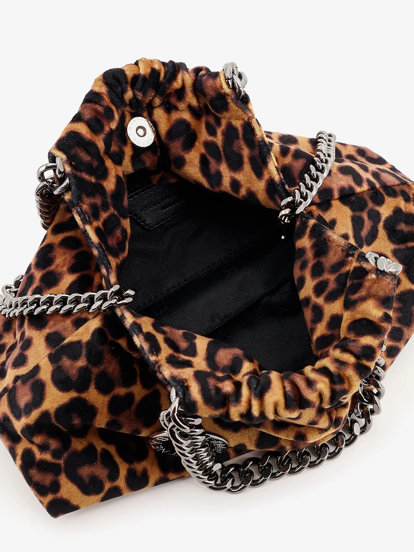 STELLA MCCARTNEY - Falabella Mini leopard print velvet crossbody bag