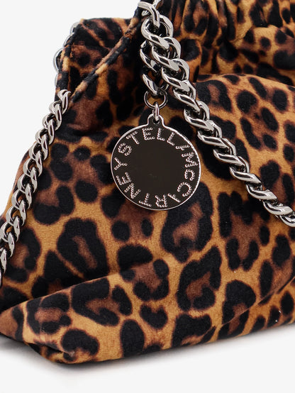 STELLA MCCARTNEY - Falabella Mini leopard print velvet crossbody bag