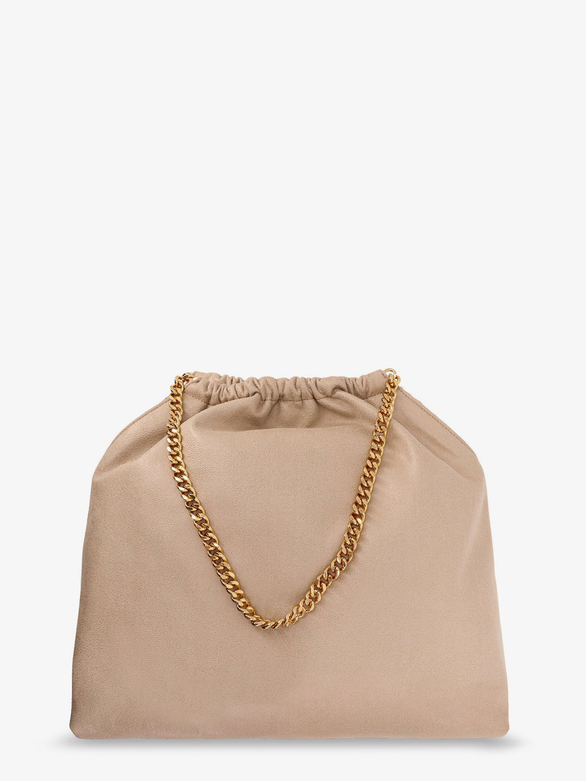Stella Mccartney Falabella shoulder bag with metal drawstring - Butter/Cream