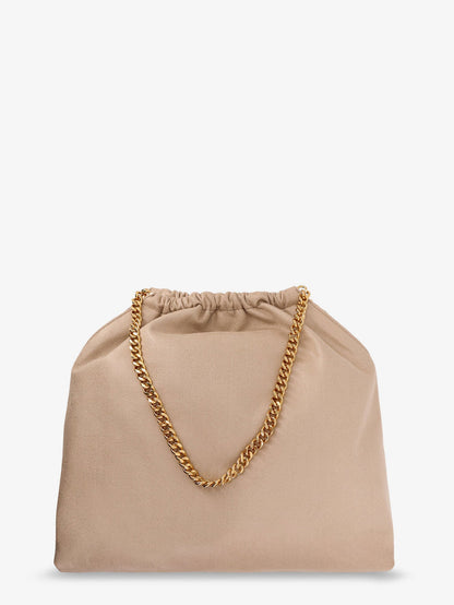 Stella Mccartney Falabella shoulder bag with metal drawstring - Butter/Cream