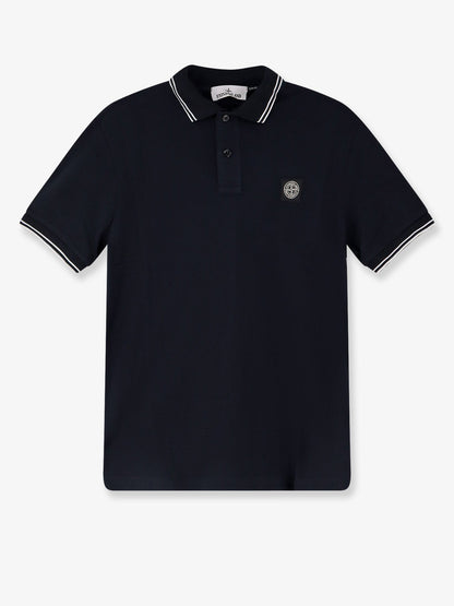 Stone Island Organic cotton polo shirt - Navy Blue