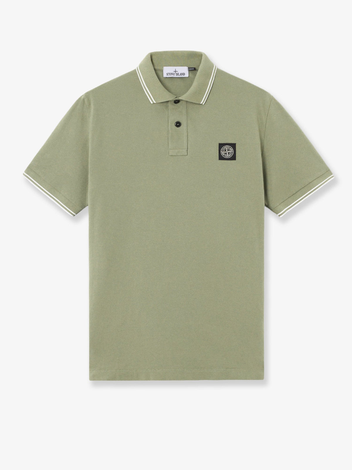 Stone Island Stretch organic cotton polo shirt - Military Green